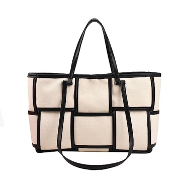 Eco-Chic Vegan Leather Woven Tote & Clutch Set for Women