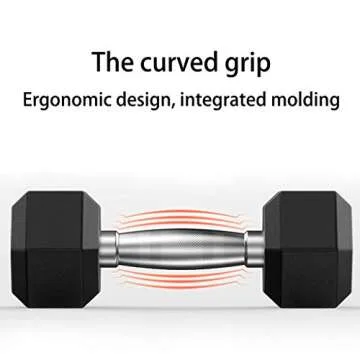 YUTK Rubber Dumbbell Pair - Metal Handles & Versatile Weights Set
