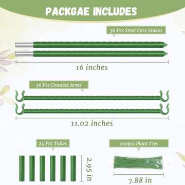 Legigo 4ft 4-Pack Tomato Cage for Garden Plant Support- Up to 48inch Garden Stakes Tomato Cage, Tomato Trellis for Potted Plants, Tomato Cages Plant Stakes for Climbing Vegetables Plants Flowers