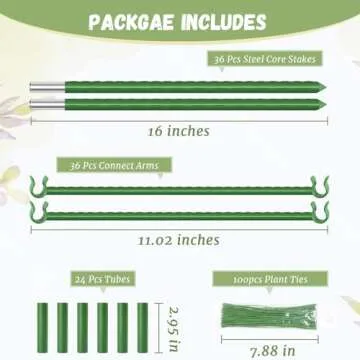 Legigo 4ft 4-Pack Tomato Cage for Garden Plant Support- Up to 48inch Garden Stakes Tomato Cage, Tomato Trellis for Potted Plants, Tomato Cages Plant Stakes for Climbing Vegetables Plants Flowers