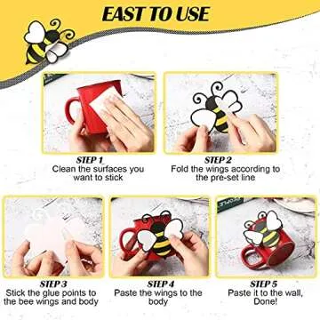 48 Pieces 3D Bee Yellow Stickers Decor Removable Mural Decals Honey Bee Clings for Home Office Fridge Decorations Party Supplies,3 Sizes