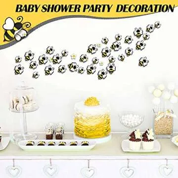 48 Pieces 3D Bee Yellow Stickers Decor Removable Mural Decals Honey Bee Clings for Home Office Fridge Decorations Party Supplies,3 Sizes