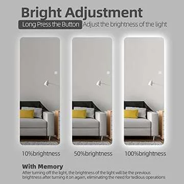LAIYA Full Length LED Vanity Mirror for Modern Living