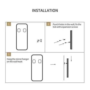 LAIYA Full Length LED Vanity Mirror for Modern Living