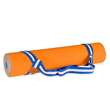 YOGALAND Premium Yoga Mat - Eco-Friendly 6mm Non-Slip 72x24 in Orange for All Fitness Levels