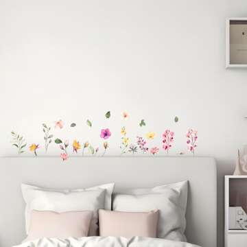 Lahoment Floral Mirror Decals for Easy Home Decoration