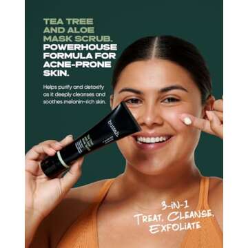 Buttah Skin by Dorion Renaud Tea Tree & Aloe Exfoliating Scrub 3oz - Multi-Tasking Cleanser - Tea Tr...