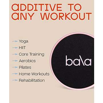 Bala Sliders (2 Per Set) | Exercise Sliders for Yoga, HIIT, Core Training, Aerobics, Pilates, Home Workouts