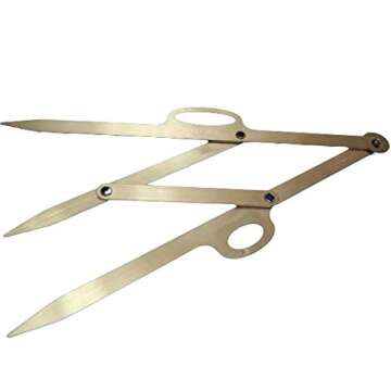 HOTWE Eyebrow Stencil Ruler for Microblading Eyebrow Measure, Balance Ruler for Eyebrow Makeup Caliper Stainless Steel Fibonacci Gauge Tools (Silver)