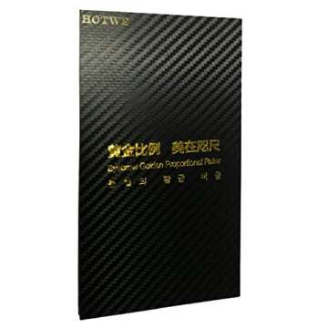 HOTWE Eyebrow Stencil Ruler for Microblading Eyebrow Measure, Balance Ruler for Eyebrow Makeup Caliper Stainless Steel Fibonacci Gauge Tools (Silver)