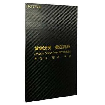 HOTWE Eyebrow Stencil Ruler for Microblading Eyebrow Measure, Balance Ruler for Eyebrow Makeup Caliper Stainless Steel Fibonacci Gauge Tools (Silver)