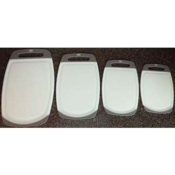 Clean Cut Cutting Board Set 4-Piece Non-Slip Poly Plastic