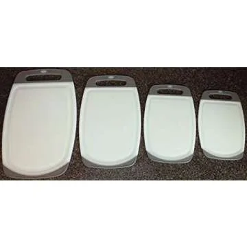 Clean Cut Cutting Board Set 4-Piece Non-Slip Poly Plastic