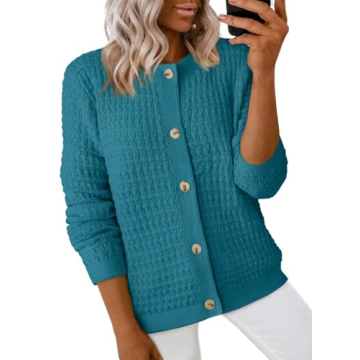 Dokotoo Women's Knit Cardigan - Stylish Open Front Sweater Jacket