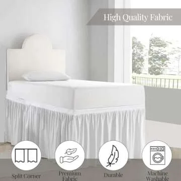 Ruffled Dorm Bed Skirt Twin XL - Elegant Microfiber Style