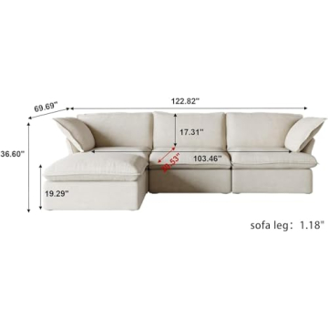 Comfy and Modular JACH L Shape Sectional Couch
