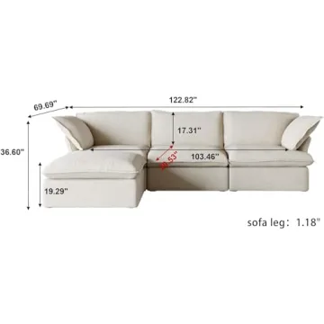 Comfy and Modular JACH L Shape Sectional Couch