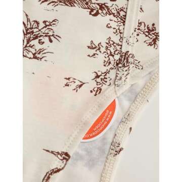 CIDER Women's Santorini Beach Vacation Toile de Jouy Bodysuit: Brown, X-Large