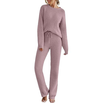 MEROKEETY Women’s Fluffy Loungewear Set - Soft & Stylish