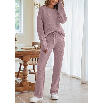 MEROKEETY Women’s Fluffy Loungewear Set - Soft & Stylish