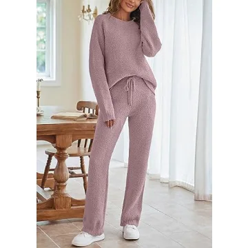 MEROKEETY Women’s Fluffy Loungewear Set - Soft & Stylish