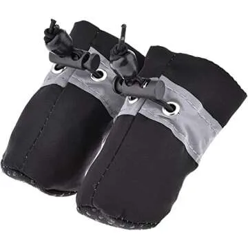 Soft Small Dog Shoes, Puppy Lightweight Shoes for Summer & Winter, Non Skid Kitten Booties for Walking Black Size 5