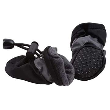 Soft Small Dog Shoes, Puppy Lightweight Shoes for Summer & Winter, Non Skid Kitten Booties for Walking Black Size 5