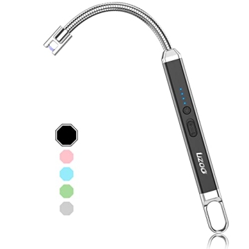 Rechargeable Electric Candle Lighter with LED Display & 360° Flexible Neck