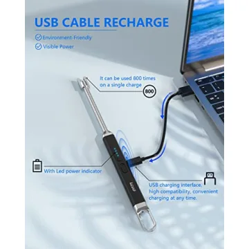 Arc Lighter with LED Display & Flexible Neck