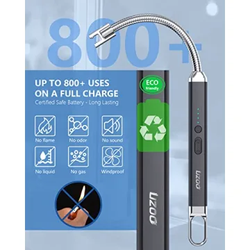 Arc Lighter with LED Display & Flexible Neck