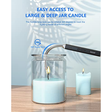 Arc Lighter with LED Display & Flexible Neck