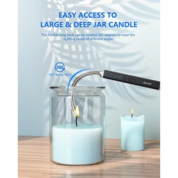 Arc Lighter with LED Display & Flexible Neck