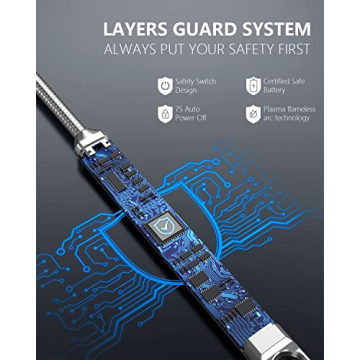 Arc Lighter with LED Display & Flexible Neck