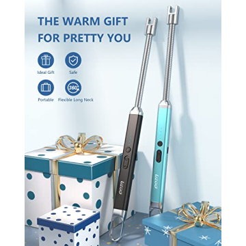 Arc Lighter with LED Display & Flexible Neck