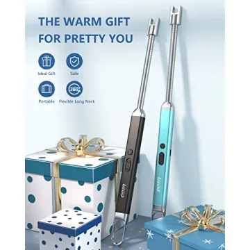 Arc Lighter with LED Display & Flexible Neck