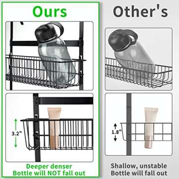 Patfkemt Over The Door Organizer with Baskets and Hooks