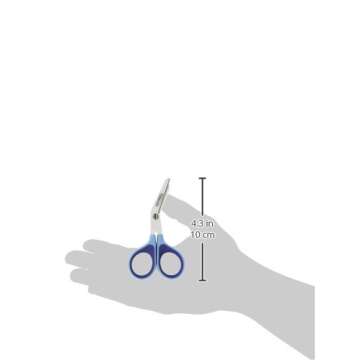 First Aid Only PhysiciansCare 90294 Titanium Non-Stick First Aid Bandage Scissors, 4" Bent, Blue