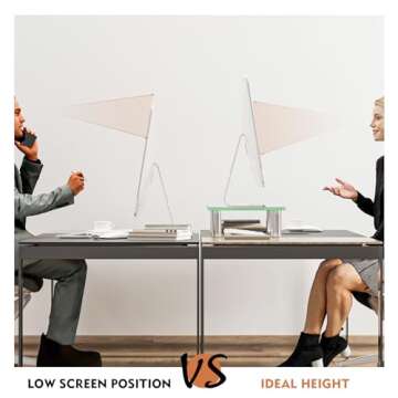 Clear Computer Monitor Stand Riser with Height Adjustable Multi Media Desktop Stand for Flat Screen LCD LED, Laptop/Notebook/Xbox One,HD01T-002