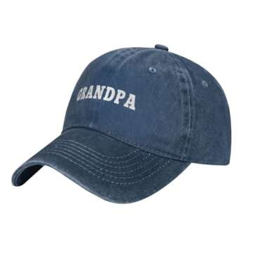Grandpa Hat New Grandpa Gifts for Men Adjustable Vintage Washed Cotton Grandfather Baseball Cap Gift...
