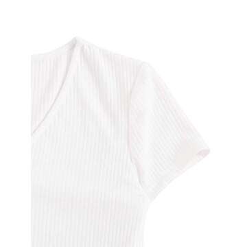 SweatyRocks Sexy V Neck Lace Hem Crop Top for Women