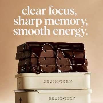 Alice Mushrooms Brainstorm | Mushroom Chocolates | Energy Bites for Focus, Clarity & Cognitive Funct...