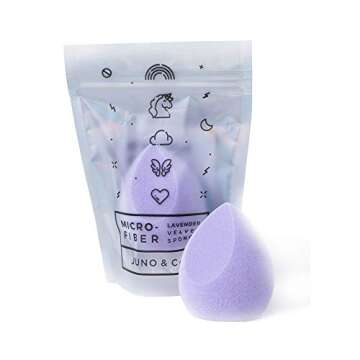 JUNO & Co. Microfiber Sponge, Latex-Free, Dual Layer Technology, Flawless Makeup Blender for Foundations, Powders and Creams (Sunshine Bundle)