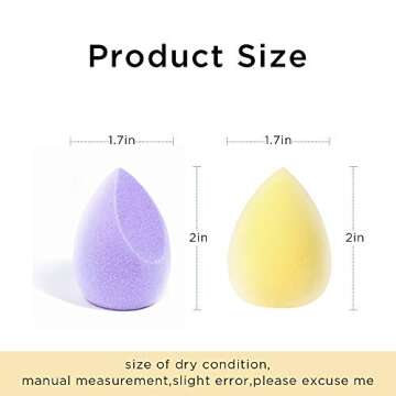JUNO & Co. Microfiber Sponge, Latex-Free, Dual Layer Technology, Flawless Makeup Blender for Foundations, Powders and Creams (Sunshine Bundle)