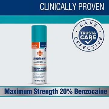 Americaine Hospital Formula, Maximum Strength Benzocaine Topical Anesthetic Spray, For Minor Cuts, Scrapes, Burns & Sunburn, 2 oz Can (Packaging may vary)