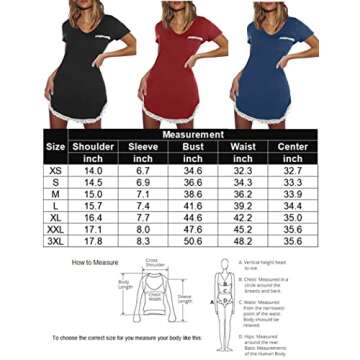 Ekouaer Sleep Shirt Sexy Women's Modal Nightgown Short Sleeves Nightdresses Sleepwear Lace Trim Sleepdress Black M