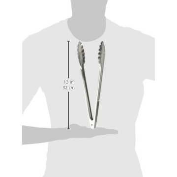 Durable Winco Stainless Steel Utility Tongs for Grilling