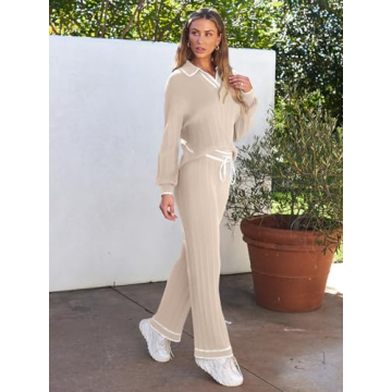 LILLUSORY Women's Knit Lounge Set Comfortable Stylish Wear