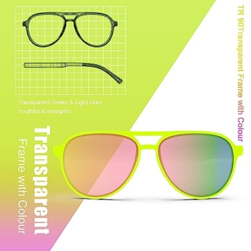 Lasiyanor Lightweight TAC Polarized Tinted Classic Vintage Retro 70s Sunglasses, TR-90 Frame for Women Men, UV 400 Protection