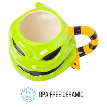 Silver Buffalo Disney Nightmare Before Christmas Oogie Boogie Ceramic 3D Sculpted Mug, 20 Ounces