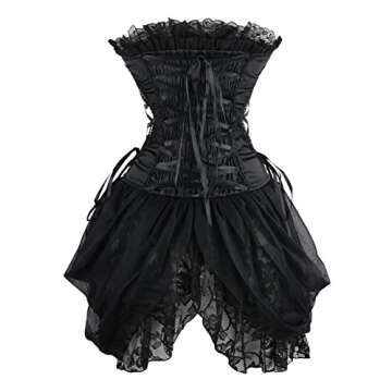 Gothic Floral Embroidery Corset for Elegant Costumes